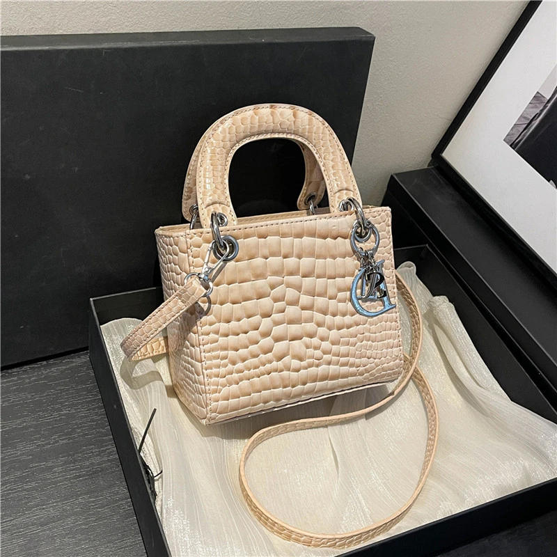 Elegante Bolso Bandolera de Cuero para Mujer, Bolso de Hombro de Diseñador de Lujo, Bolso Tote Clásico, Bolsos de Pañales Elegantes para Damas