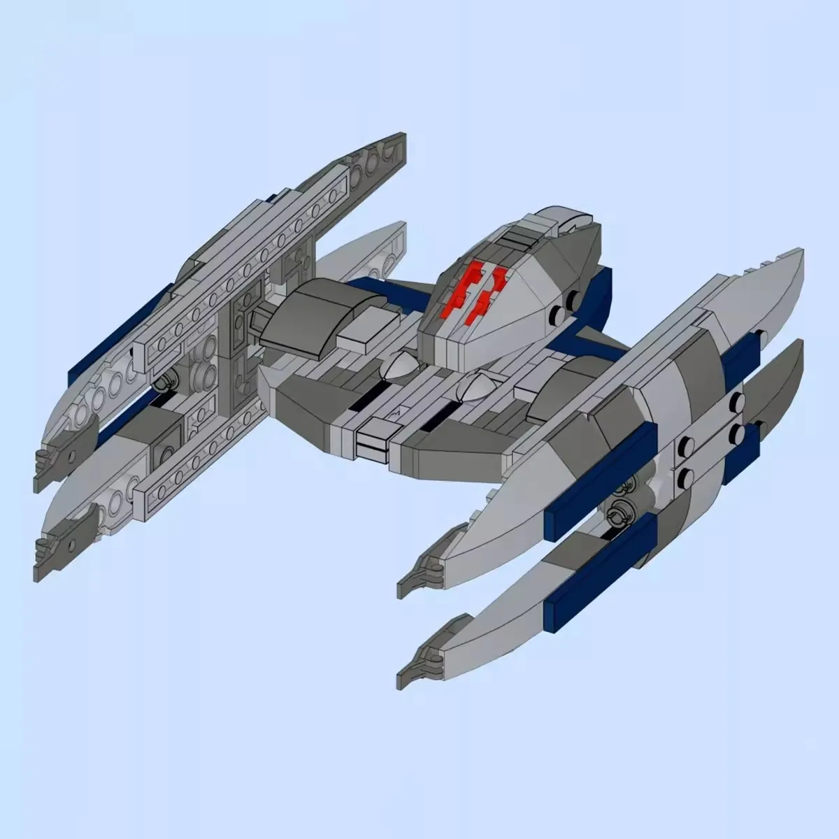 Bricklink Star película buitre droide Starfighters MOC figuras de robots técnicos nave espacial juguetes de bloques de construcción para niños regalo