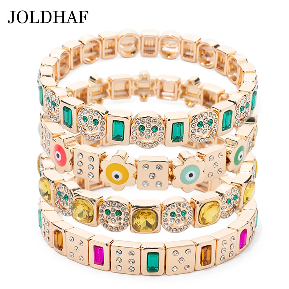 2024 nuevo brazalete feliz de diamantes de imitación para mujer accesorio de mano de diamante