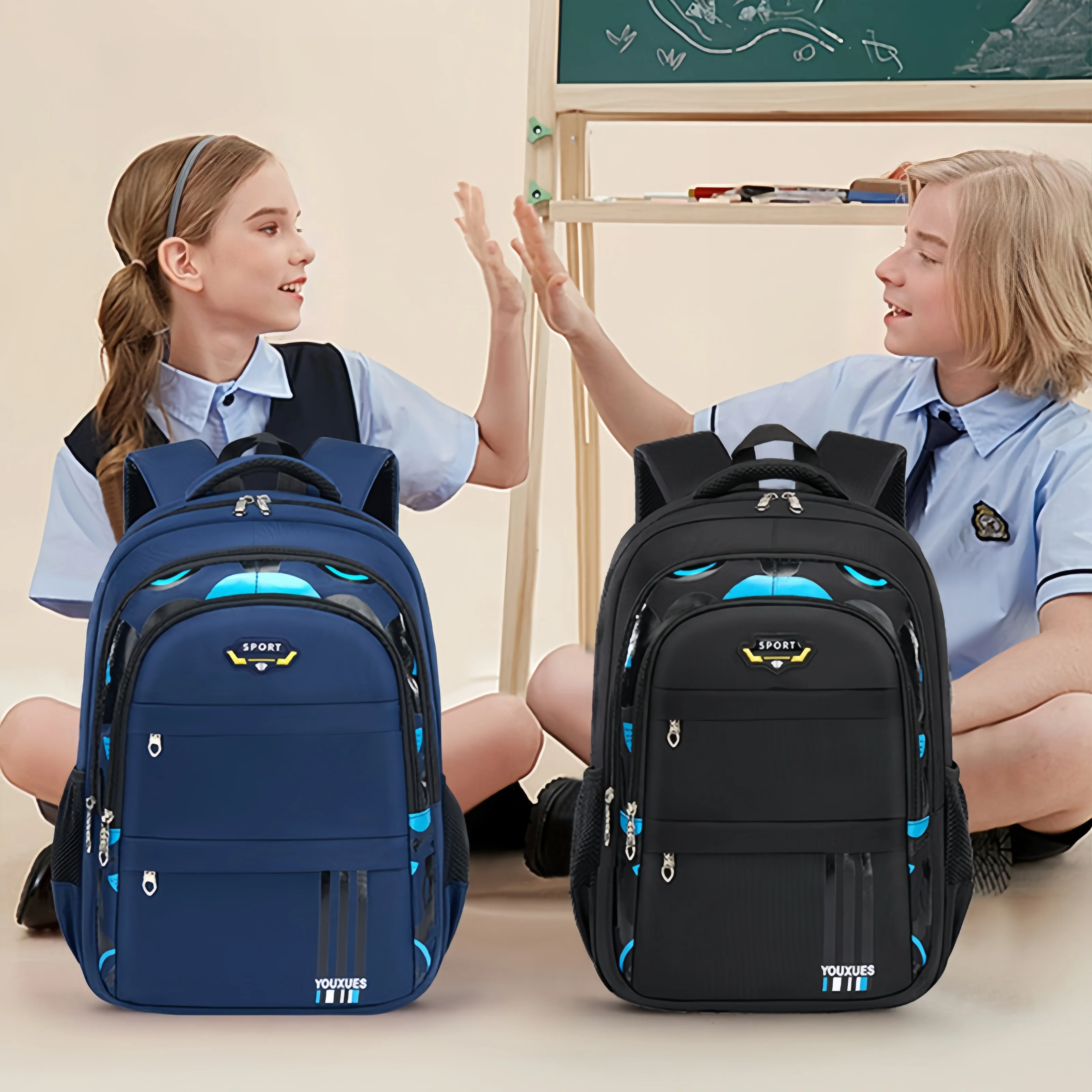 Mochila Escolar Impermeable para Niños. Gran Capacidad, Buen Agarre y Función Impermeable. Adecuado para adolescentes, niños y niñas. Transpirable