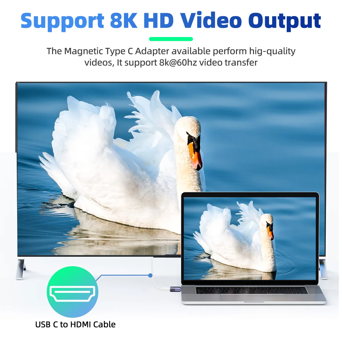 140W USB4.0 40Gbps Thunderbolt3 magnético tipo C OTG USB C a USB-C Cable convertidor magnético de carga rápida 8K @ 60Hz adaptador USB tipo C