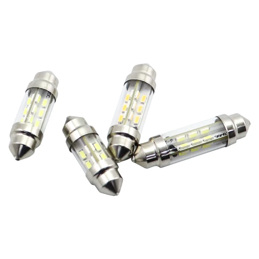 4 Uds 6V 12v 24V C5W C10W LED barco coche adorno semáforo Auto luces de matrícula bombillas de lectura