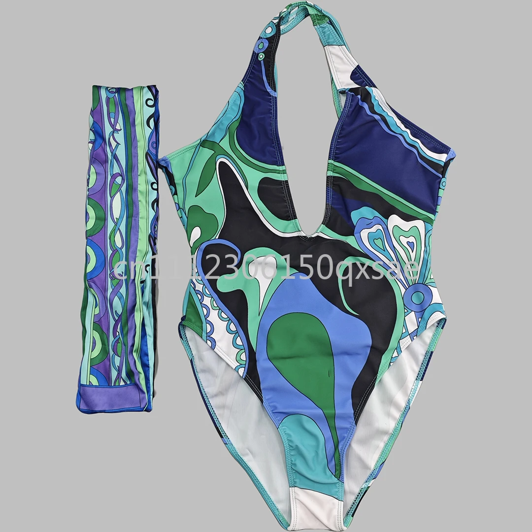 Trajes de Baño Clásicos para Mujer con Diadema y Pañuelo, con Logotipo de Letras, Conjuntos de Bikini Sexys, Ropa de Playa