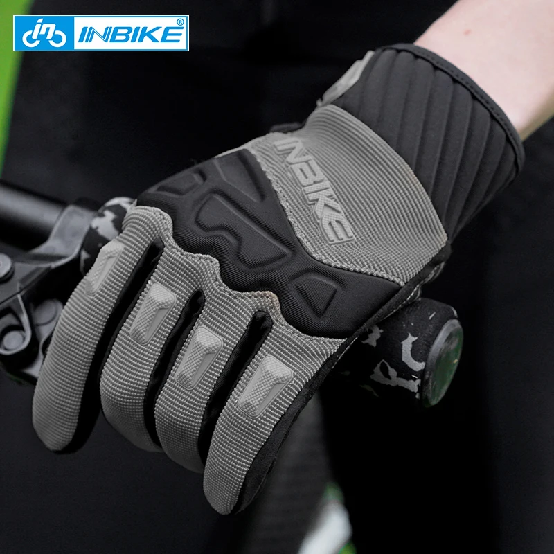 Guantes de Ciclismo INBIKE MTB para Hombre, Guantes Deportivos con Pantalla Táctil para Bicicleta de Montaña, Motocicleta, Ciclismo al Aire Libre, Accesorios para Bicicleta
