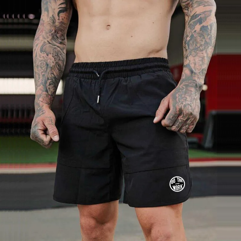 Pantalones cortos deportivos multifuncionales para correr, entrenamiento físico, pantalones hasta la rodilla con bola de secado rápido para hombre, ropa deportiva para correr al aire libre