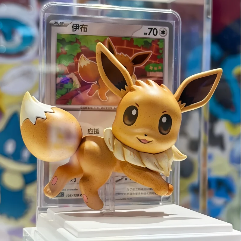Nueva Colección de Figuras Ilustradas Originales PKM PTCG Vol.3 Serie Eevee, Set de Figuras Coleccionables, Juguetes Sorpresa, Modelo Coleccionable