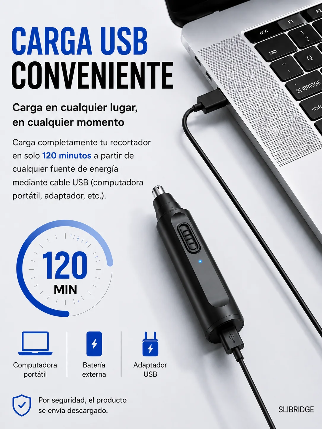 Recortador de Vello Nasal 2.0 Recién Mejorado, Recortador de Vello Nasal Eléctrico Recargable, Afeitadora para Hombre, Cortadora de Vello Nasal para Mujer, Recortador de Vello de Oídos
