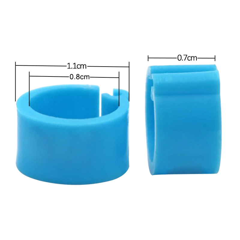 100 Uds. Anillo para pies de pájaros, anillos de Clip de plástico para pájaros, palomas, codorniz, anillo para pies, transportador de animales de granja, accesorios para palomas, suministros para pájaros
