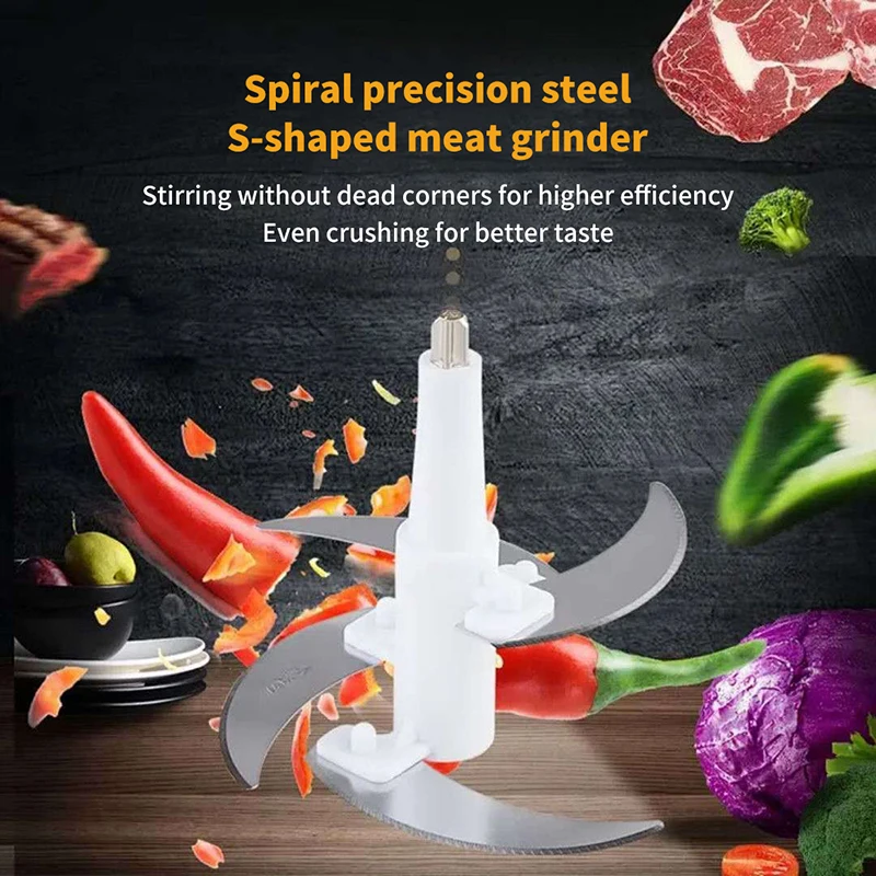 Cuchilla eléctrica para picadora de carne, trituradora de alimentos, repuestos de procesador para 2L, 3l y 4L, accesorios para picadora de carne, herramientas de cocina