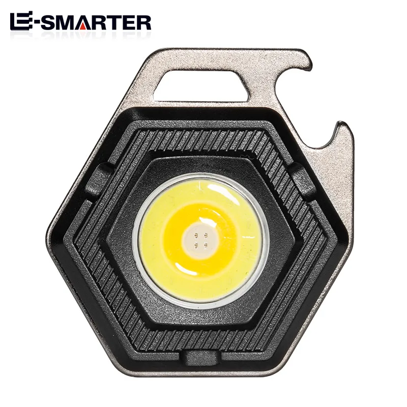 Mini luz de trabajo LED COB multifuncional, linterna portátil recargable, linterna para acampar al aire libre