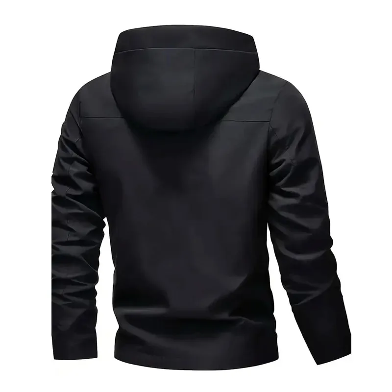 Chaqueta Impermeable con Capucha para Hombre, Nueva Colección 2026, Cortavientos, Ligera, para Ciclismo, Senderismo, Uso Diario y Actividades al Aire Libre