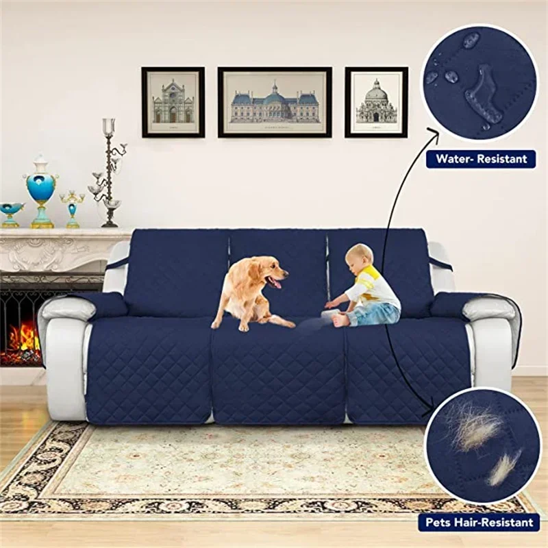 Funda de sofá reclinable de 1/2/3 plazas, alfombrilla para sofá para perros y niños, fundas para sofá, tumbona relajante, toalla, fundas para sillón