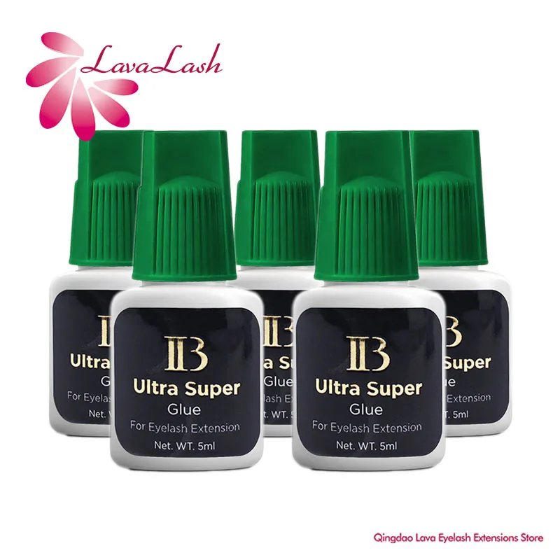 IB 5ml Corea Original IBeauty Ultra Super pegamento para extensiones de pestañas 5ml IB tapa verde pegamento para pestañas postizas herramientas de maquillaje tienda de belleza