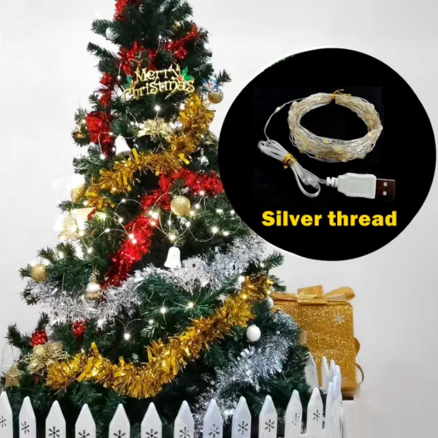 MunLii-guirnalda de luces LED de alambre de cobre para exteriores, luces de hadas impermeables para Navidad, boda, fiesta, decoraciones para el hogar