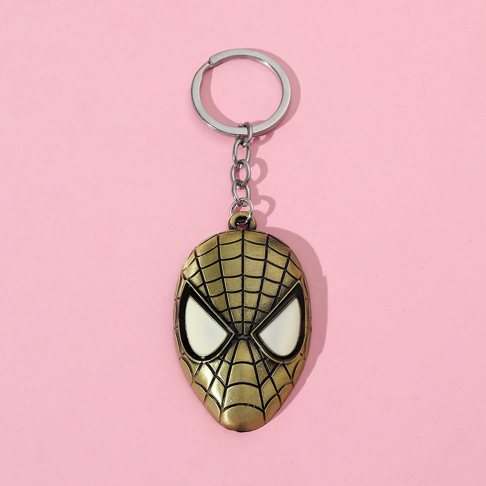 Llavero de Spiderman de los Vengadores, Colgante de Moda con Máscara de Superhéroe, Accesorio para Llaves de Coche, Regalo Moderno para Hombres