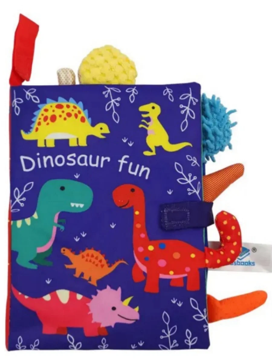 Juguete de Aprendizaje Temprano para bebé de 0 a 36M, libro de tela con cola, rompecabezas de papel con sonido interactivo para padres e hijos, sonajero de libro de tela
