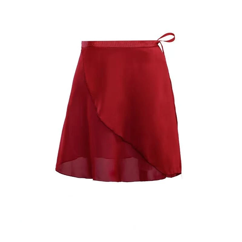 Tutú de Ballet de gasa para adultos, falda femenina para baile, falda envolvente para gimnasia para niñas, faldas de Ballet de entrenamiento, falda de baile de Ballet Falskirts
