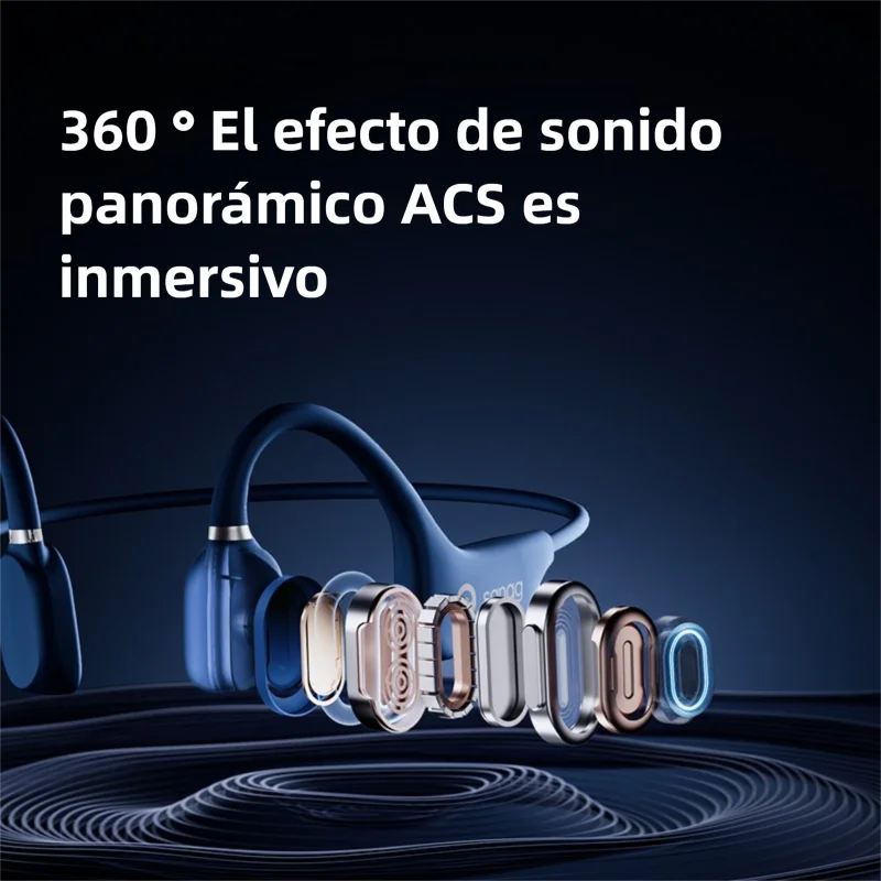 Sanag A5X auriculares de conducción ósea verdadera auriculares inalámbricos deportivos de oreja abierta auriculares Bluetooth sonido estéreo 3D auriculares de elección de venta Flash