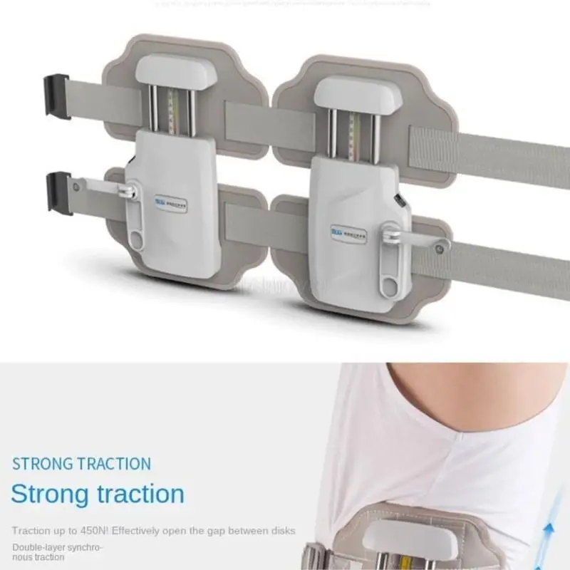 Cinturón de tracción lumbar portátil, soporte de cintura, dispositivo de estiramiento espinal, cinturón de soporte lumbar para el hogar
