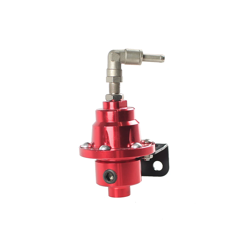 Regulador de presión de combustible ajustable con kit de manómetro Válvula reguladora de compresor de combustible de reacondicionamiento de vehículos de aluminio