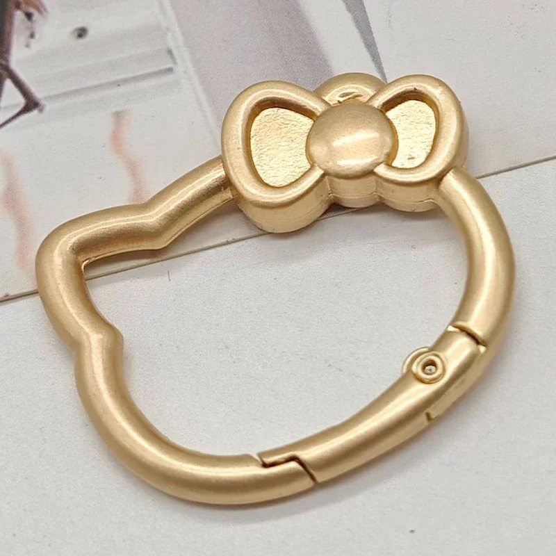 Llavero de metal Kawaii con diseño de gato, hebillas de resorte, accesorios DIY, mosquetón abrible, cierre para llavero, clips para bolsos, gancho a presión, regalos