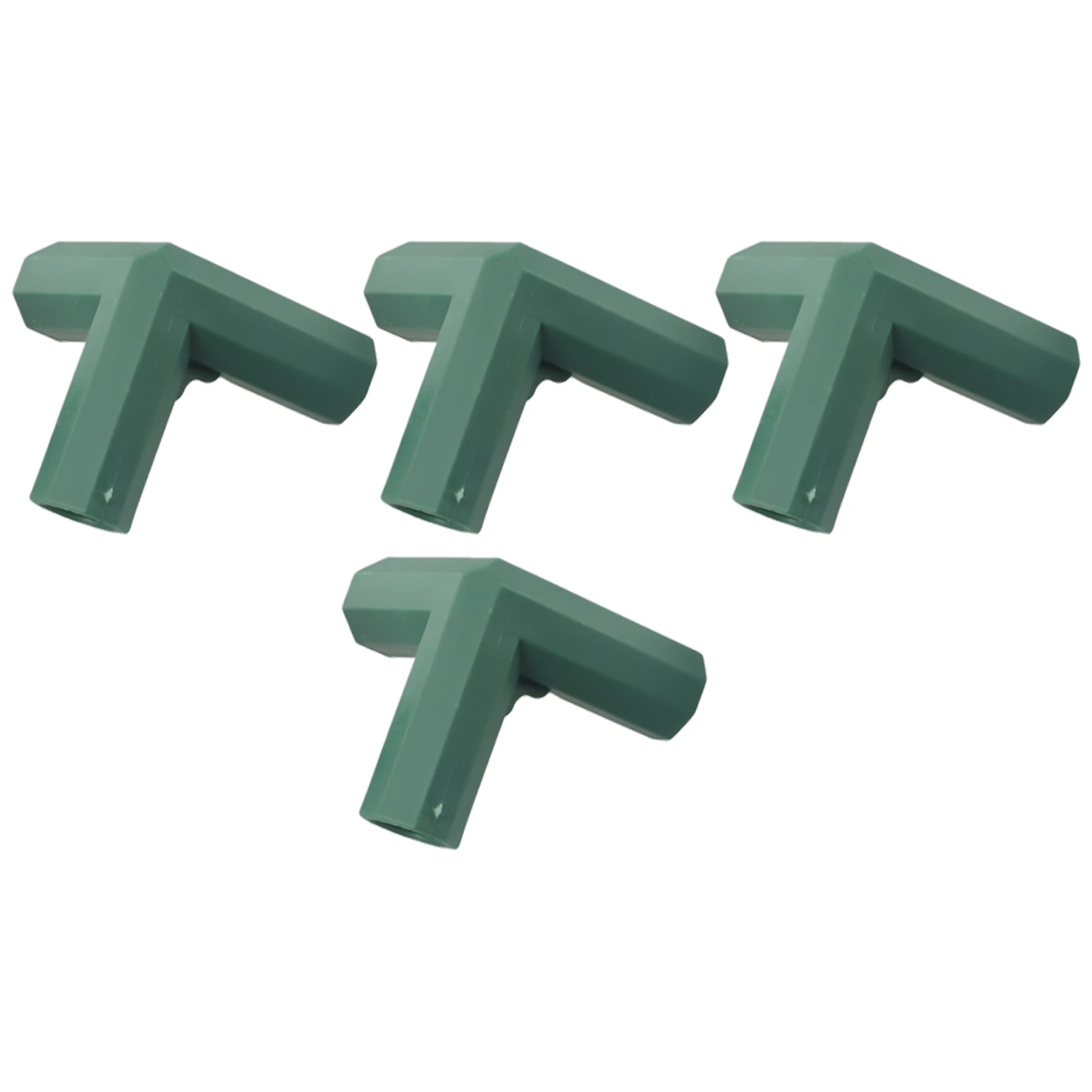 4 Uds. Conectores de construcción de marco de invernadero de plástico de 16mm, adaptador de juntas de poste de estructura de jardín verde para exteriores, soporte de 3 vías DIY