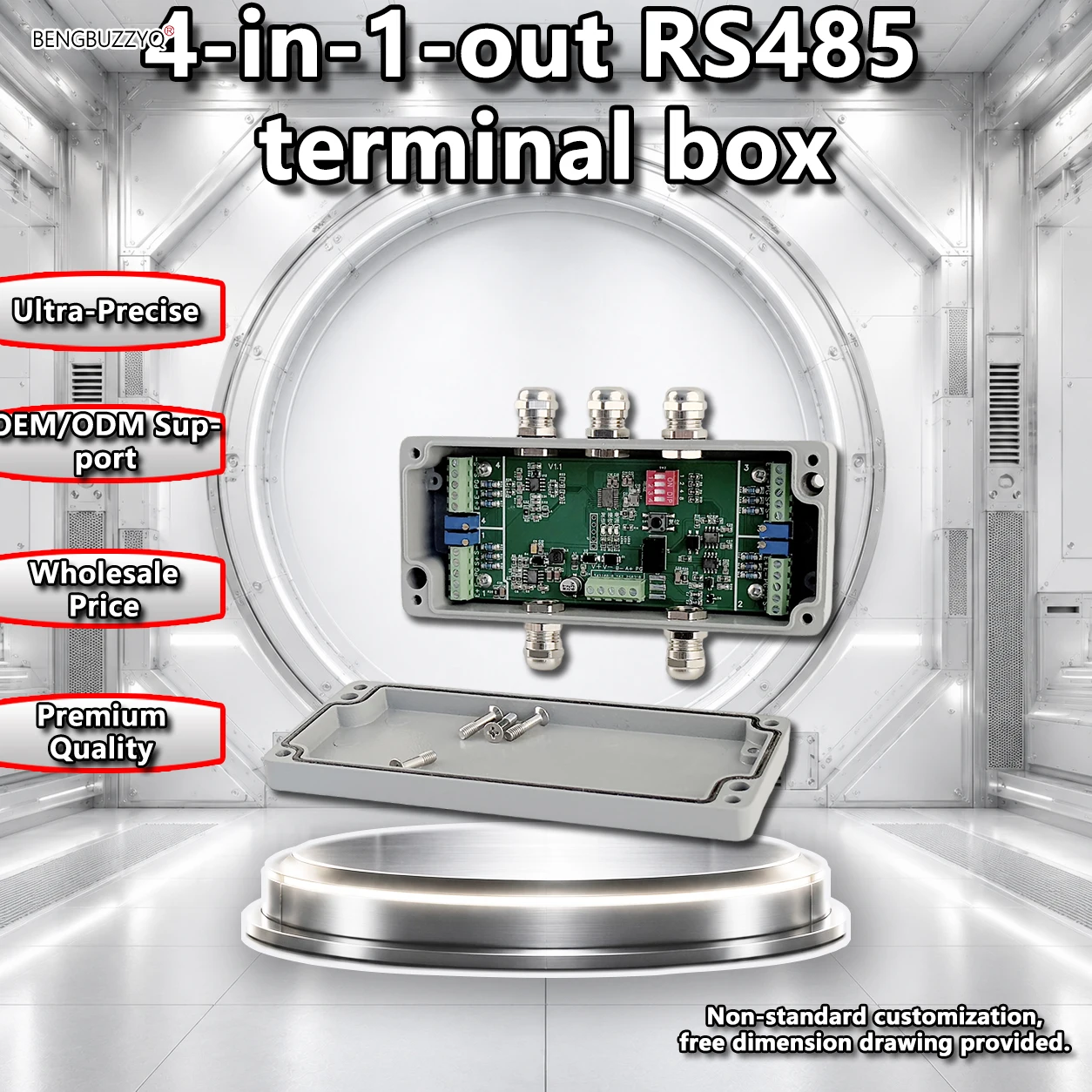 Módulo de Pesaje Industrial RS485 de 4 Vías, Transmisor de Sensor Digital, Amplificador de Escala de Calibración de Alta Velocidad para DCS PLC