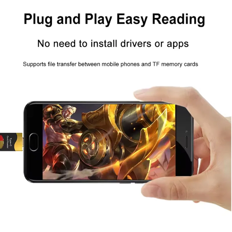 Adaptador OTG tipo C a Micro-SD TF, lector de tarjetas de alta velocidad, lector de tarjetas de memoria inteligente para Huawei, Samsung, portátil