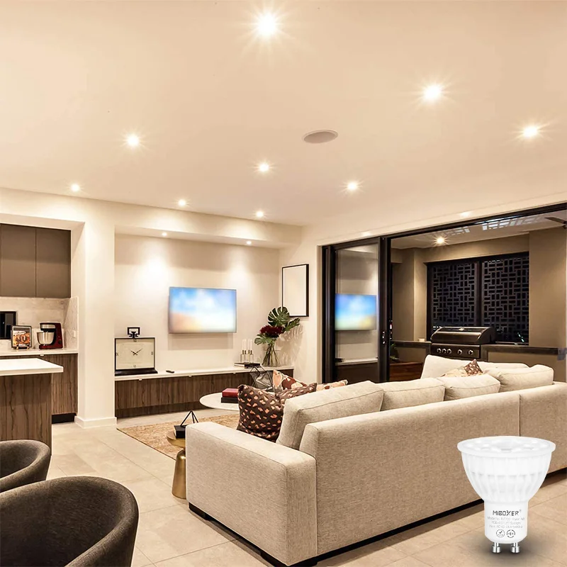 Miboxer 4W RGB CCT foco LED FUT103 GU10 FUT104 MR16 2,4g Wifi regulable bombilla de luz Led de techo para decoración del hogar