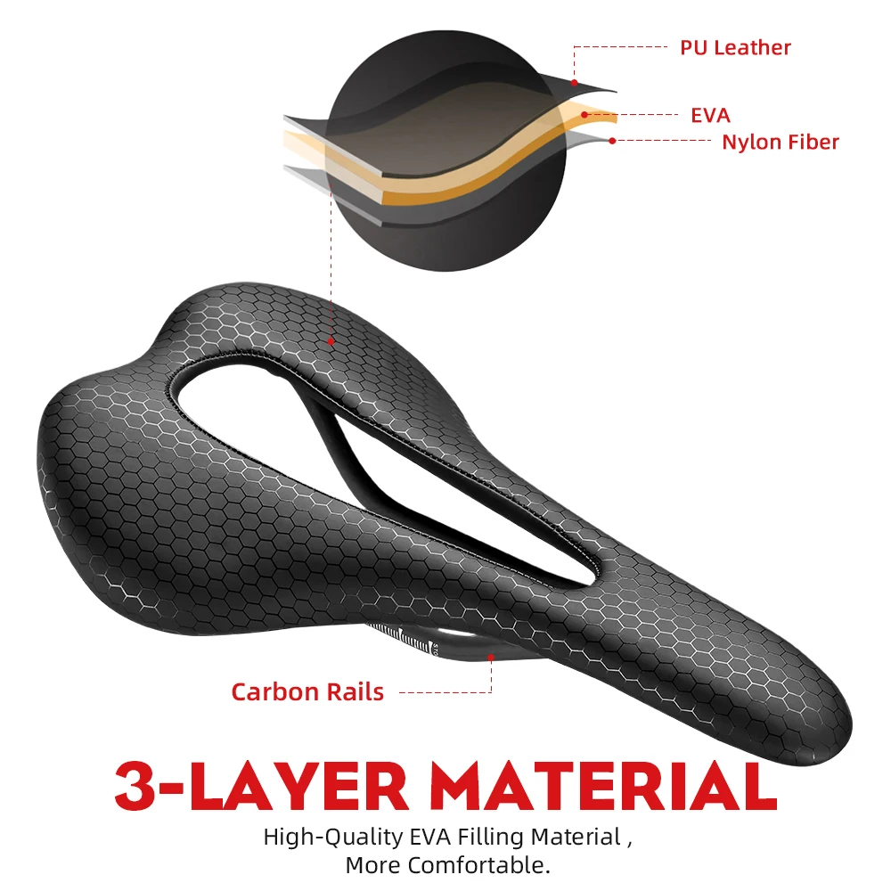 Jawbone-sillín ultraligero para bicicleta de montaña, asiento de cuero de 143mm, 150mm, 155mm, 5D, 6D, 7D, accesorios de ciclismo