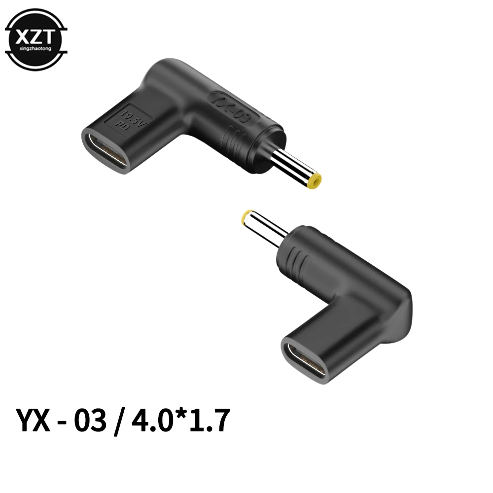 Conector adaptador de corriente para ordenador portátil, 20V, 100W, enchufe CC, USB tipo C hembra a CC macho, convertidor para Hp, Dell, Asus, Acer, Lenovo Notebook