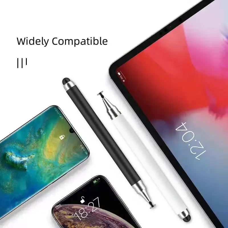 Lápiz óptico Universal para tableta 2 en 1, doble cabezal, alta sensibilidad, punta reemplazable, dibujo, teléfono inteligente, lápiz óptico para pantalla táctil