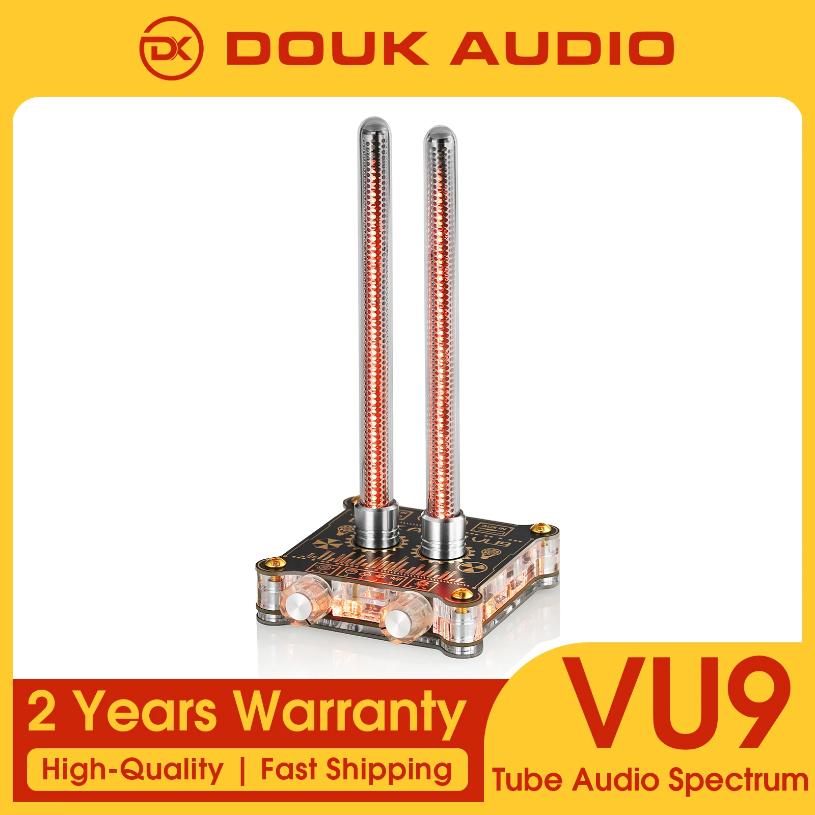 Douk Audio VU9 Pixie Tube medidor de nivel de sonido, consulte el tubo Retro Nixie, analizador de espectro de música, lámpara de Audio con pastilla de micrófono