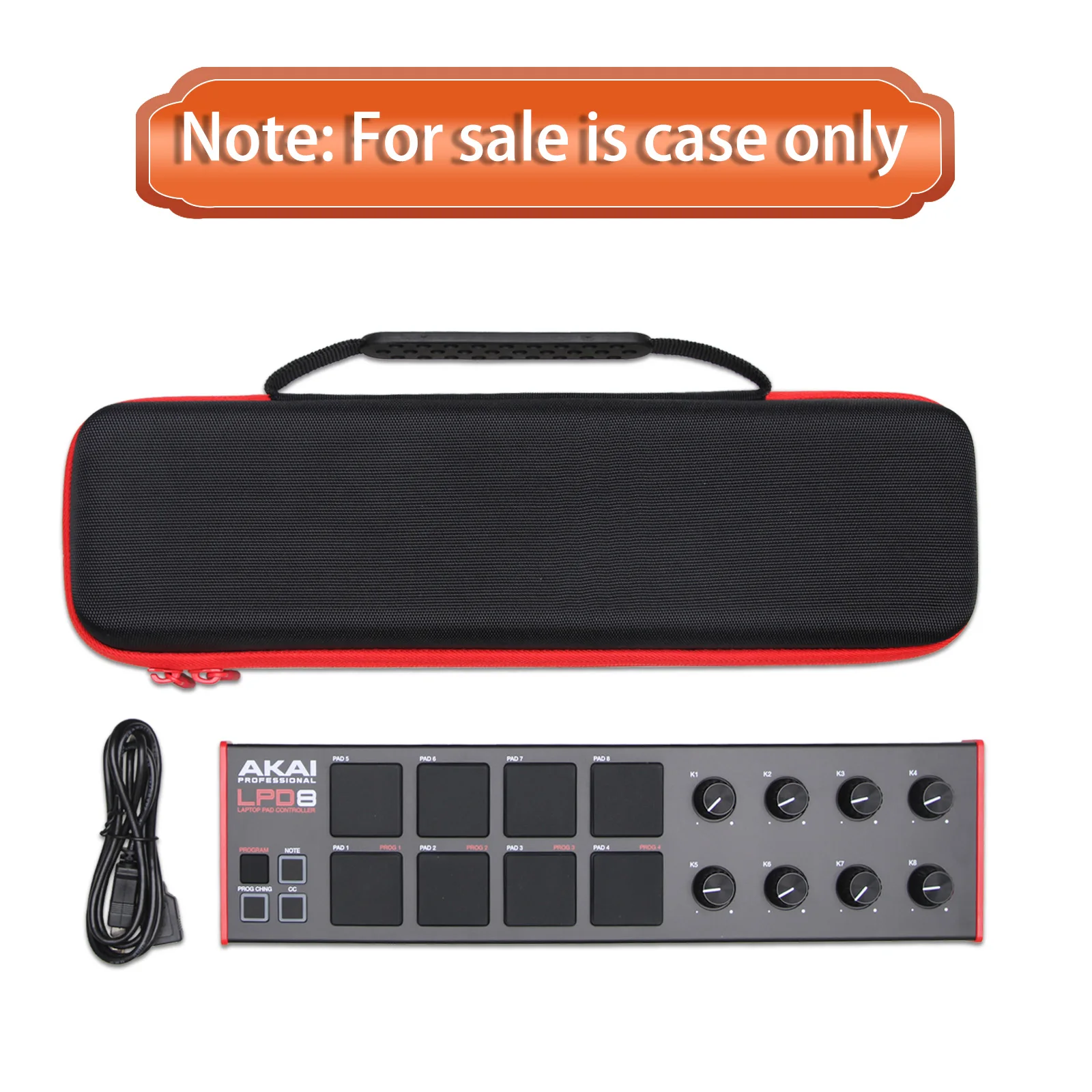Estuche LTGEM para AKAI LPD8 Caja de almacenamiento de dispositivos de música con control MIDI USB profesional (¡solo estuche!)