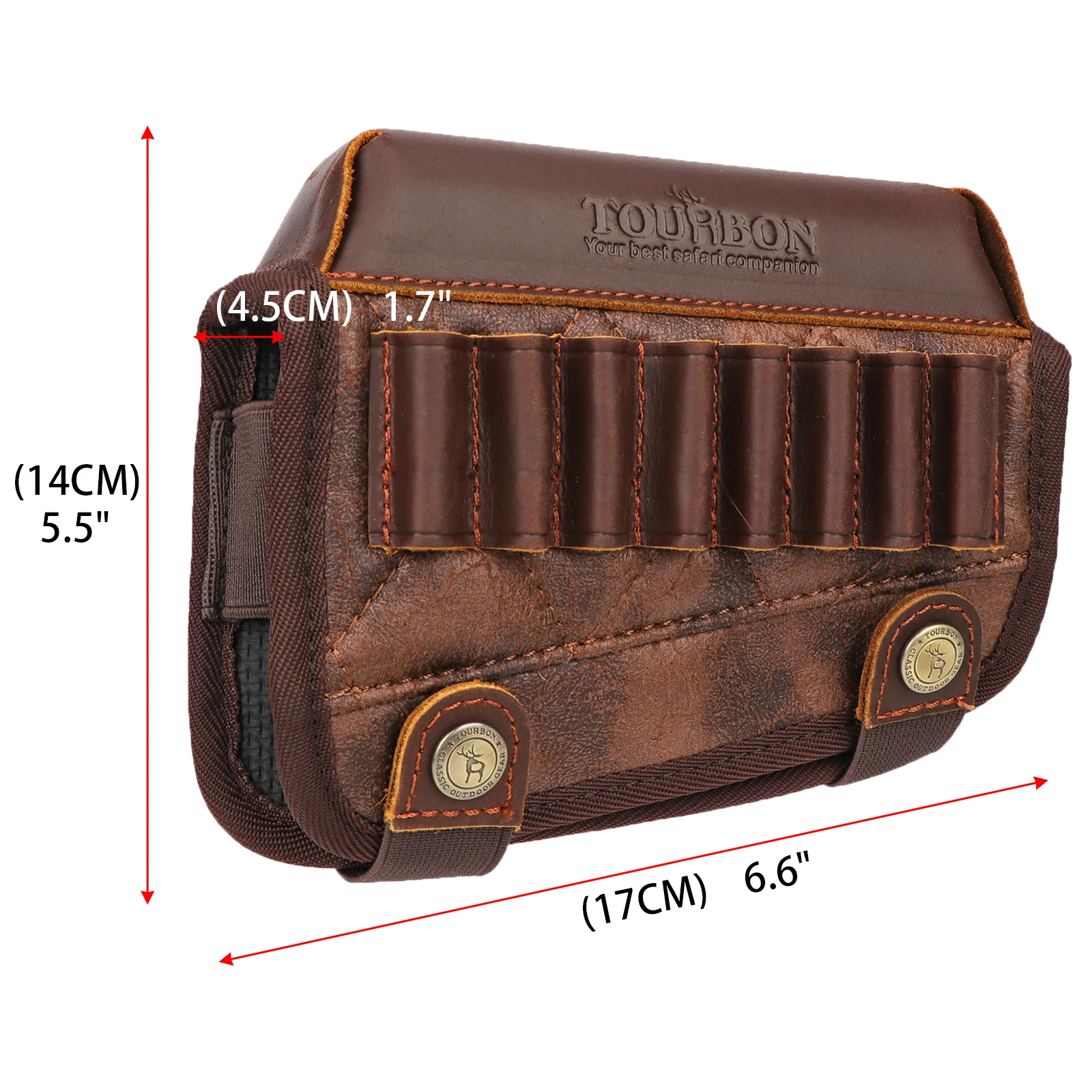 Tourbon cuero y PU reposa mejillas Riser pistola buttstock con cartuchos de Rifle 243 WIN 270 WIN 308 soportes de WIN accesorios de caza