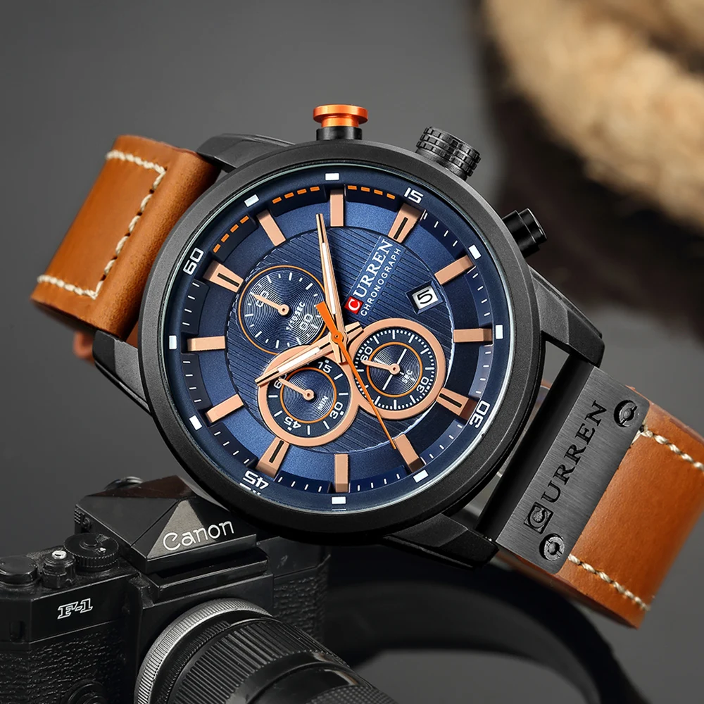 Reloj de Pulsera CURREN 8291 para Hombre, Cronógrafo de Cuarzo, Estilo Casual, Deportivo, Militar, de Moda, para Caballero
