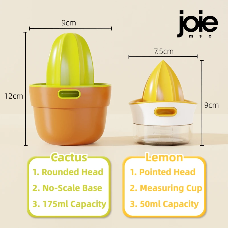 Joie Lemon Squeeze & Pour Taza escariadora exprimidora manual para uso doméstico - Exprimir naranjas, limones y otros frutas para jugo fresco