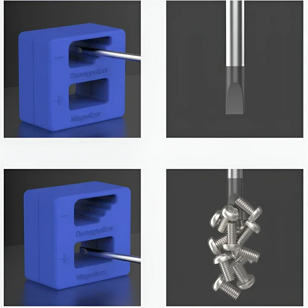 Herramienta Profesional 2 en 1 para Magnetizar y Desmagnetizar, Magnetizador Rápido para Destornilladores, Brocas y Herramientas de Reparación