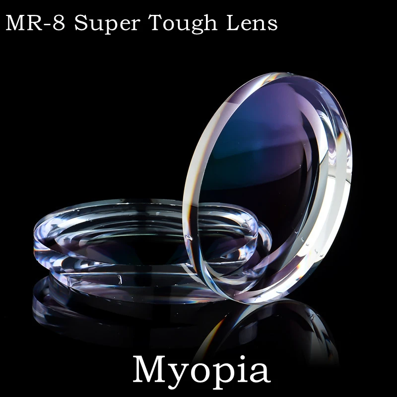 MOMOJA 1,61 MR-8 lente Ultra resistente alta definición resistente al desgaste Anti-ultravioleta lente de luz azul para gafas sin montura