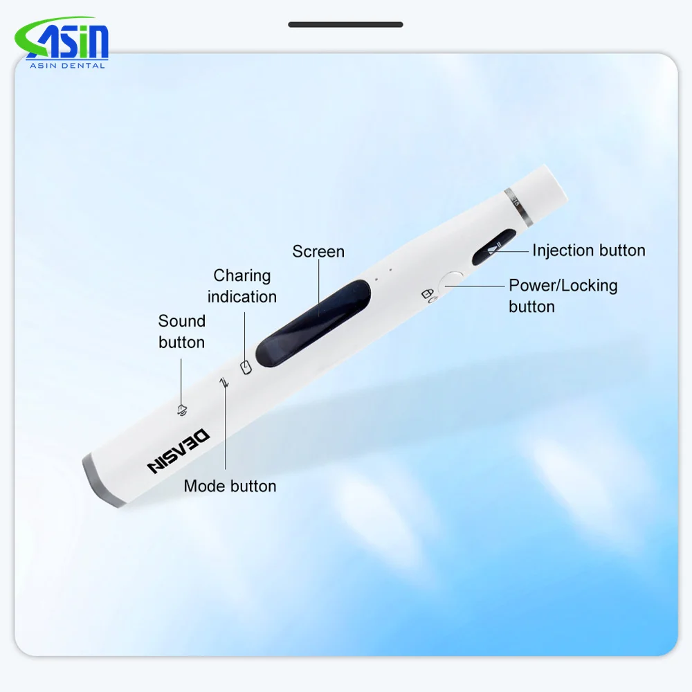 Mini inyector de anestesia Oral Dental, potenciador con pantalla LCD, inyector de anestesia Local indoloro, sin dolor, inyección Oral inalámbrica