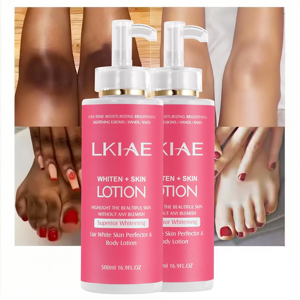 LKIAE Loción Corporal Blanqueadora con Niacinamida, con Aceite de Rosa Natural, Vitamina C, Hidratante, Iluminadora, Unifica el Tono de Piel, 500ml
