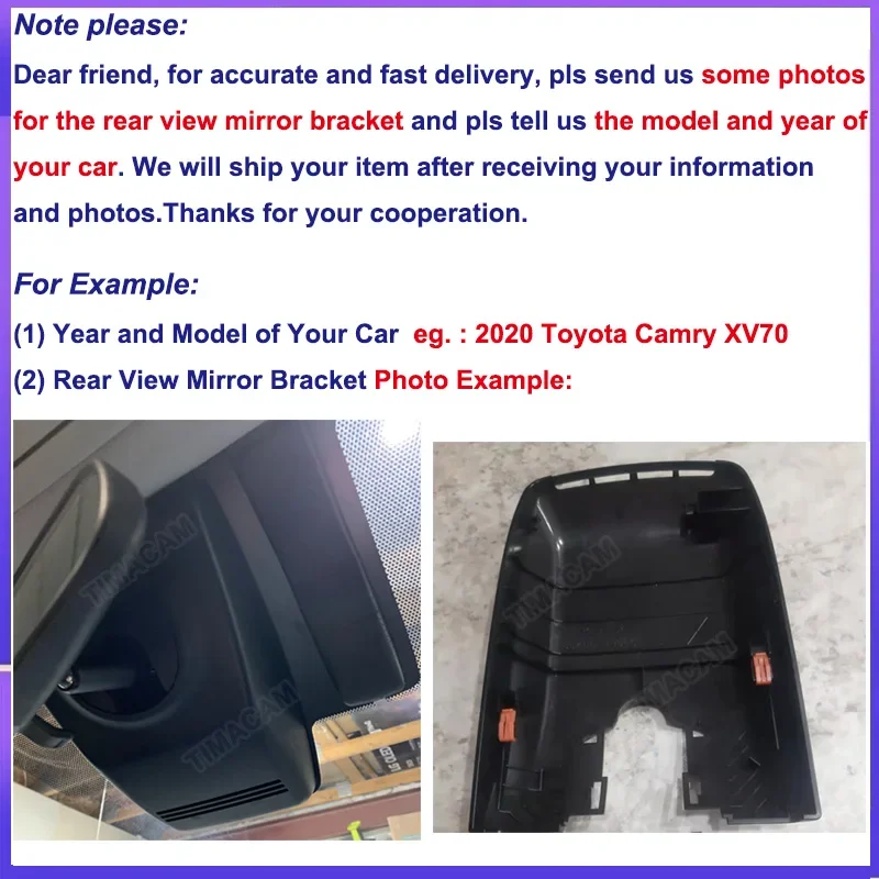 Cámara DVR para Auto con Wifi, Plug and Play, para Toyota Camry, Highlander, Rav4, CHR, Sienna, Corolla, IZOA, Alphard, Modelos 2016-2024, 2025, 2026