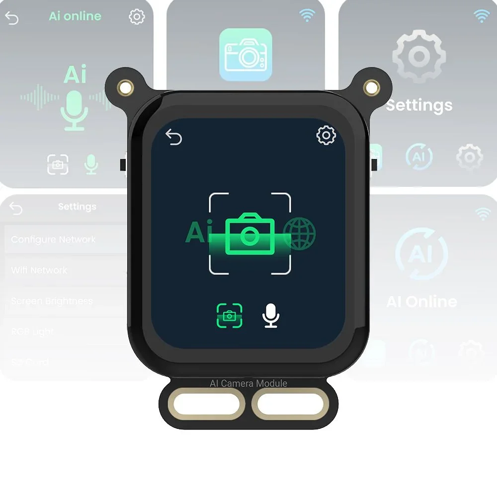 Módulo de Cámara de Visión AI Elecrow ESP32-S3 Mini con Pantalla de 1.83 Pulgadas, WiFi, BLE, Control de Audio, Kit de Desarrollo para Proyectos de IoT