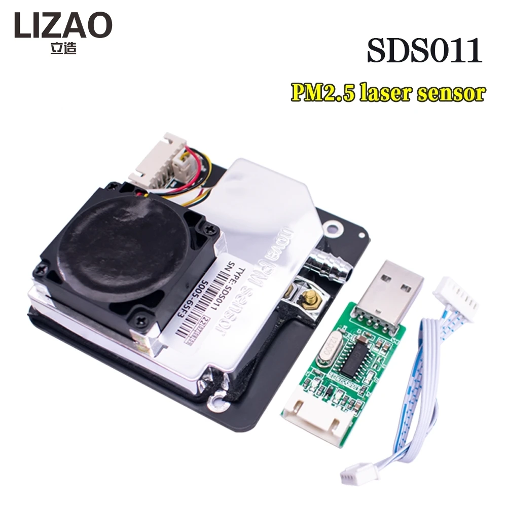 LIZAO SDS011 Módulo Sensor Láser de Alta Precisión PM2.5 con Salida Digital UART, Detector de Partículas de Calidad del Aire