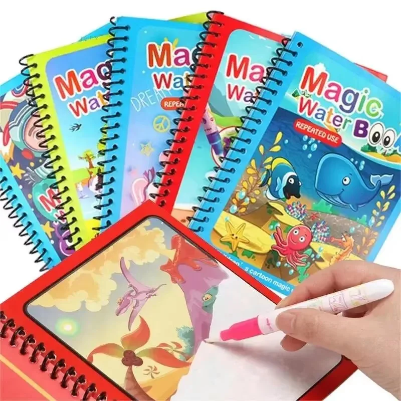 NUEVOS Libros Mágicos para Dibujar con Agua, Libros para Colorear, Juguetes de Pintura para Regalo de Cumpleaños, Navidad, Año Nuevo para Niños y Niñas