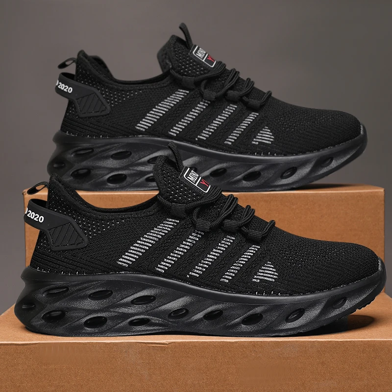 Zapatos cómodos para hombre, zapatillas Unisex, zapatillas transpirables para correr para parejas, calzado deportivo de tenis para mujer, talla 37-47, zapatillas para caminar amarillas