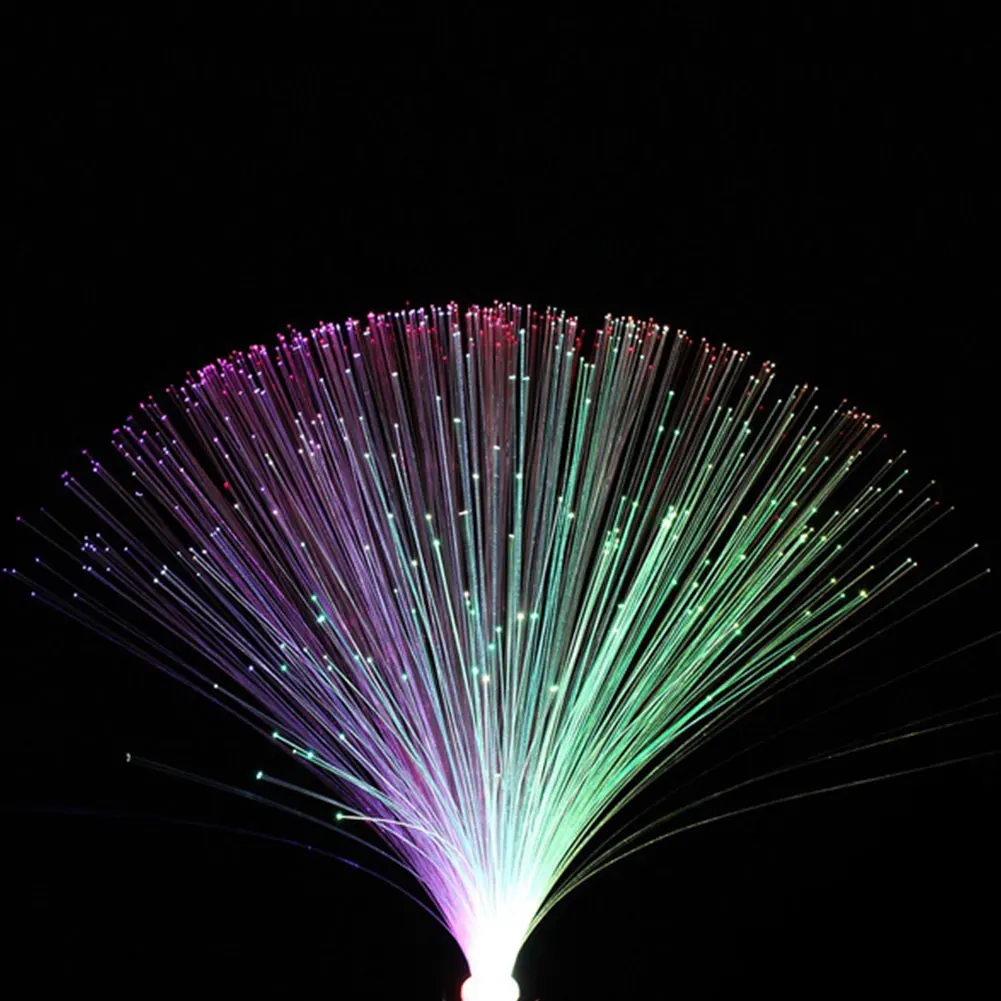 Lámpara LED de fibra óptica Multicolor, luz de cielo estrellado para vacaciones, boda, centro de mesa, iluminación nocturna, decoración