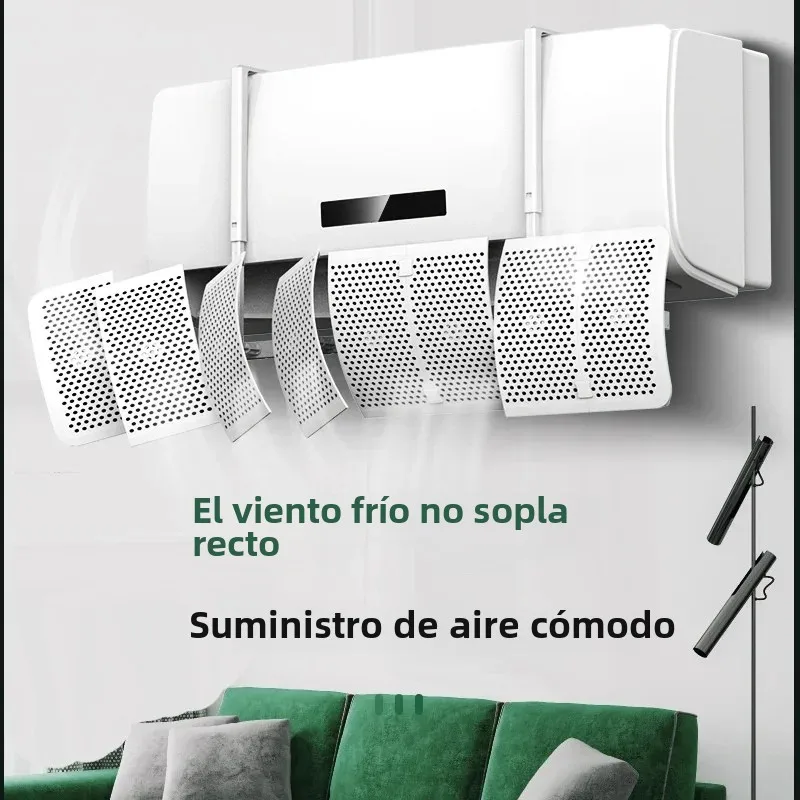 Cubierta deflectora de parabrisas de aire acondicionado Universal, Deflector de viento montado en la pared, extractor antidirecto para salida de aire acondicionado