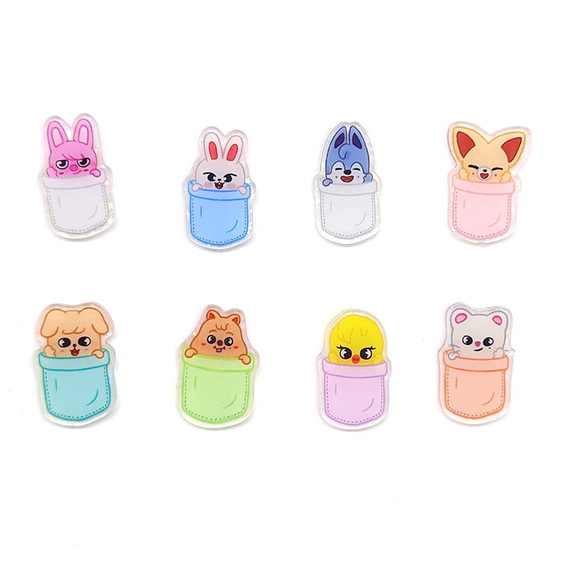 8 unids/set KPOP broche acrílico Pin accesorios lindo accesorio de moda para ropa y mochilas regalos para fanáticos