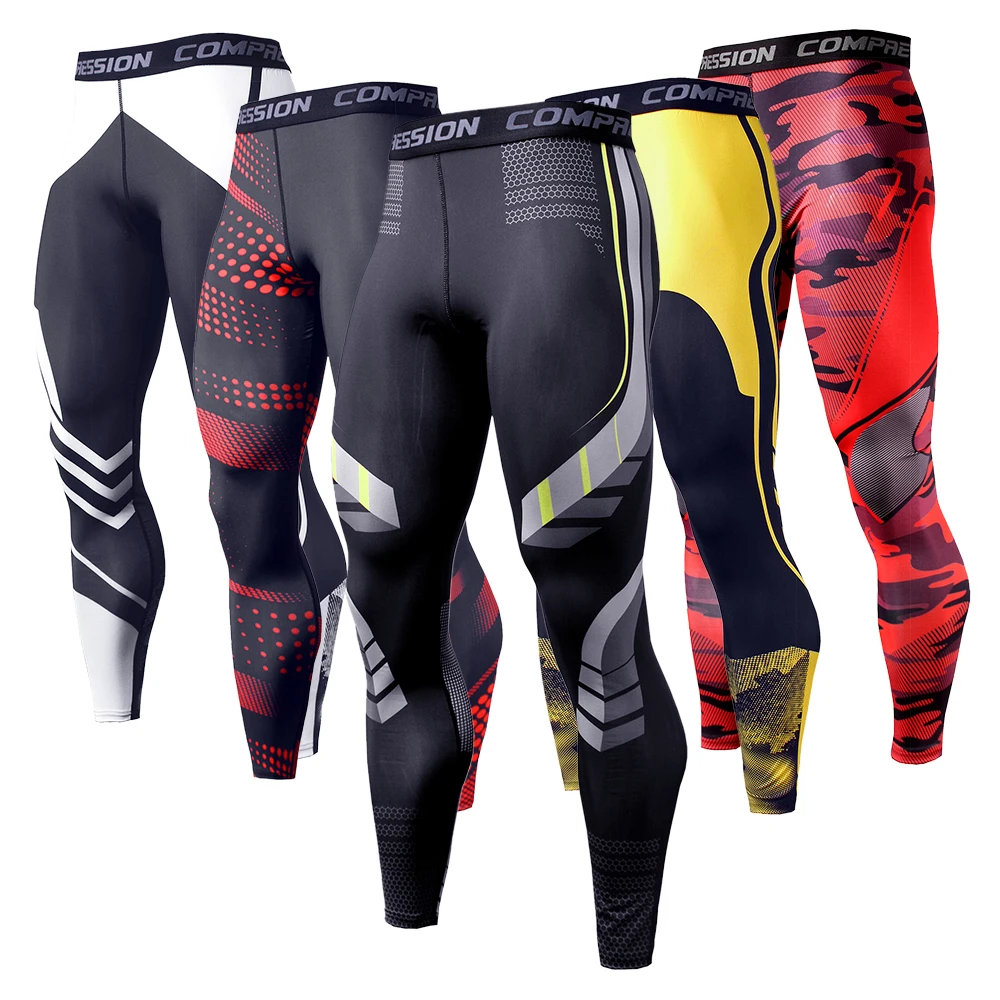 Pantalones de compresión para hombre, mallas de secado rápido para hombre, mallas deportivas para correr, ropa deportiva masculina, mallas deportivas de entrenamiento para gimnasio